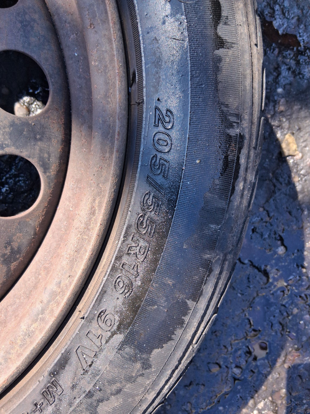 2013 CITROEN C4 MK2 16 INCH STEEL WHEEL WITH TYRE 205/55R16