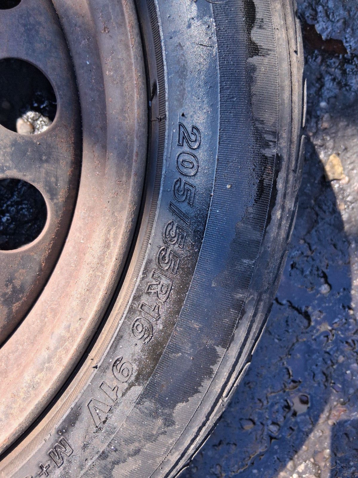 2013 CITROEN C4 MK2 16 INCH STEEL WHEEL WITH TYRE 205/55R16