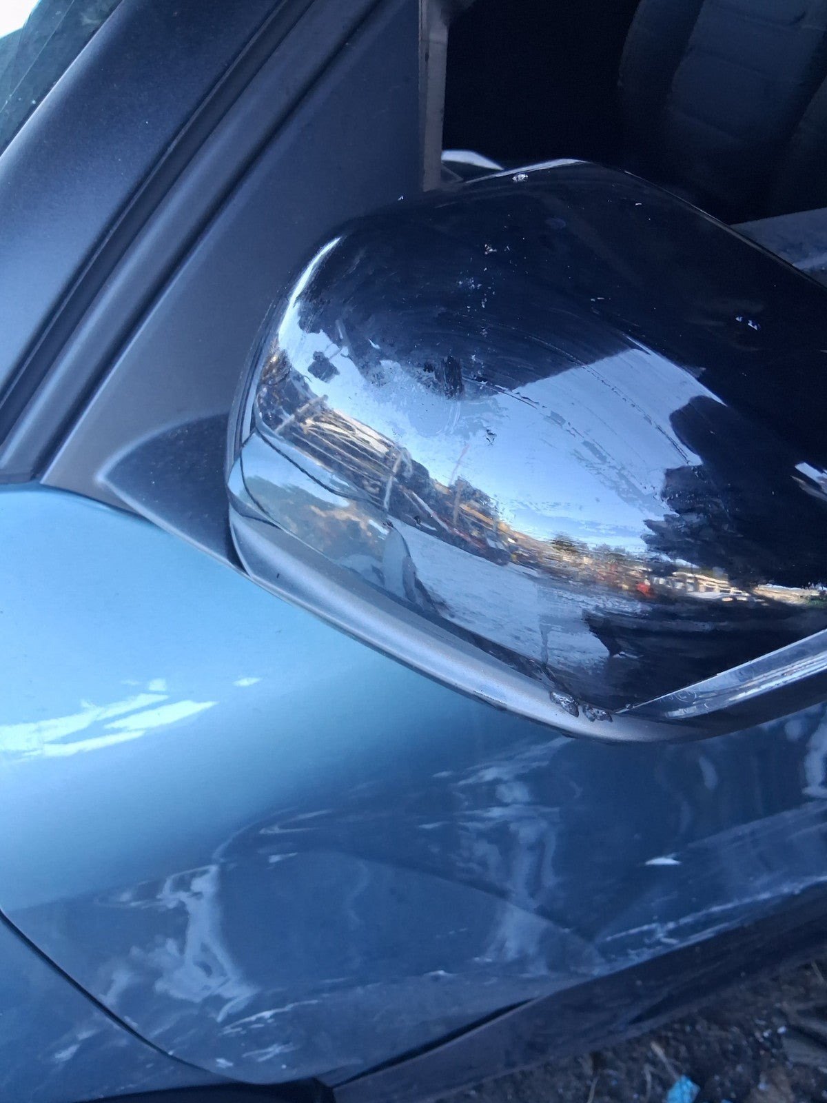 2023 CITROEN C4 MK3 NSF PASSENGER SIDE FRONT LEFT WING MIRROR POWER FOLD BLACK