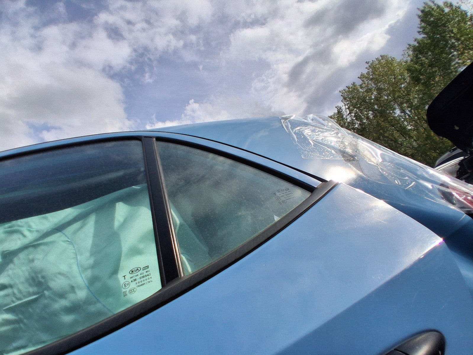 2019 KIA PICANTO MK3 NSR PASSENGER SIDE REAR QUARTER WINDOW GLASS