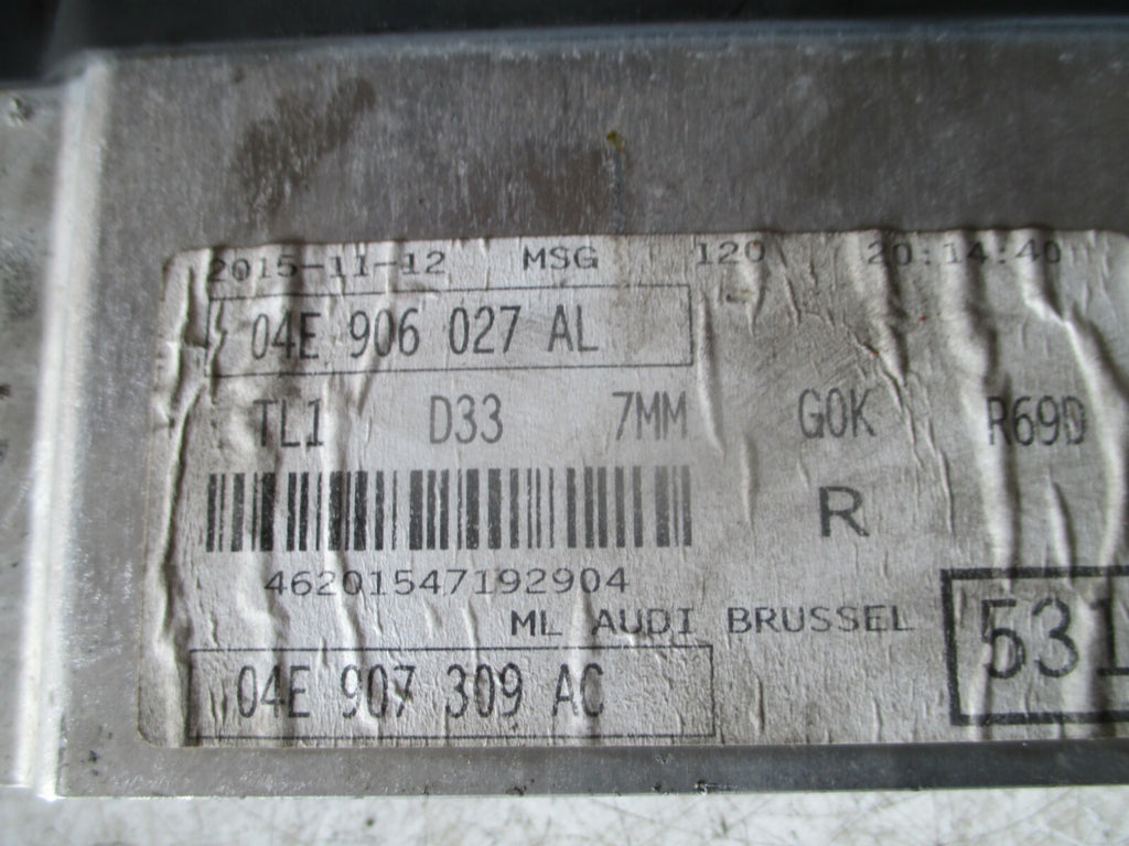 AUDI A1 2015 8X ENGINE CONTROL MODULE 0261S09387