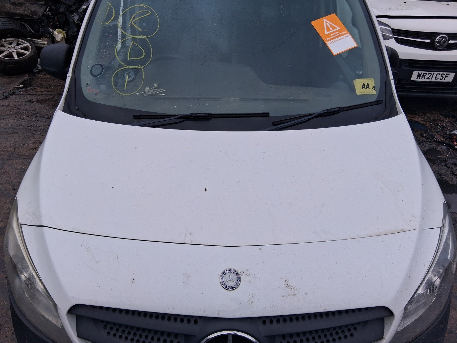 2016 MERCEDES CITAN W415 FRONT HOOD BONNET PANEL WHITE
