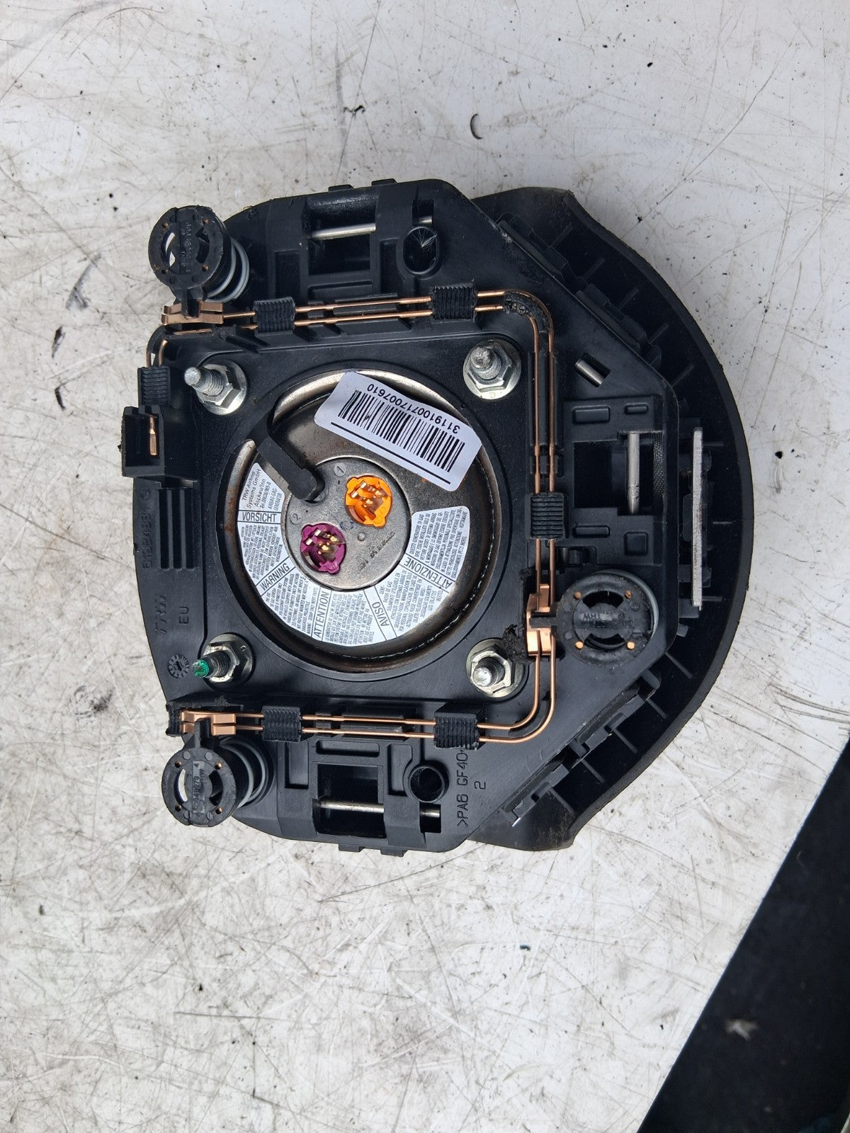 2010 FIAT 500 LOUNGE MK1 STEERING WHEEL AIRBAG 735452889