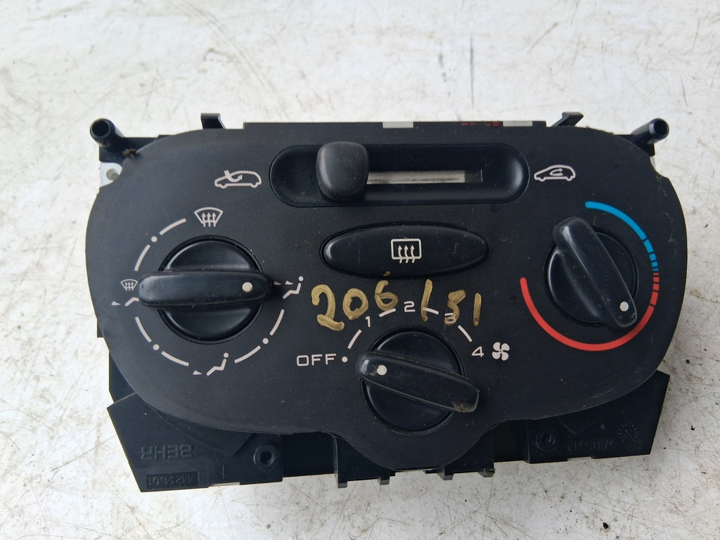 PEUGEOT 206 2001 HEATER AC CLIMATE CONTROL SWITCH PANEL