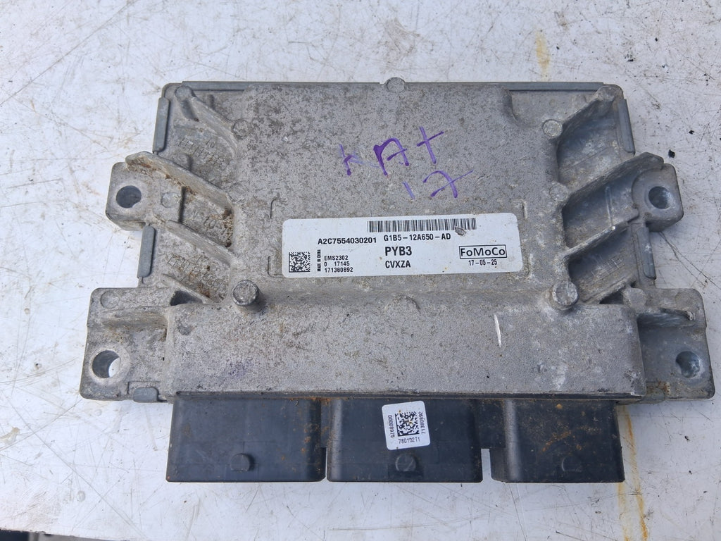 2017 FORD KA + PLUS ENGINE ECU CONTROL MODULE G1B512A650AD
