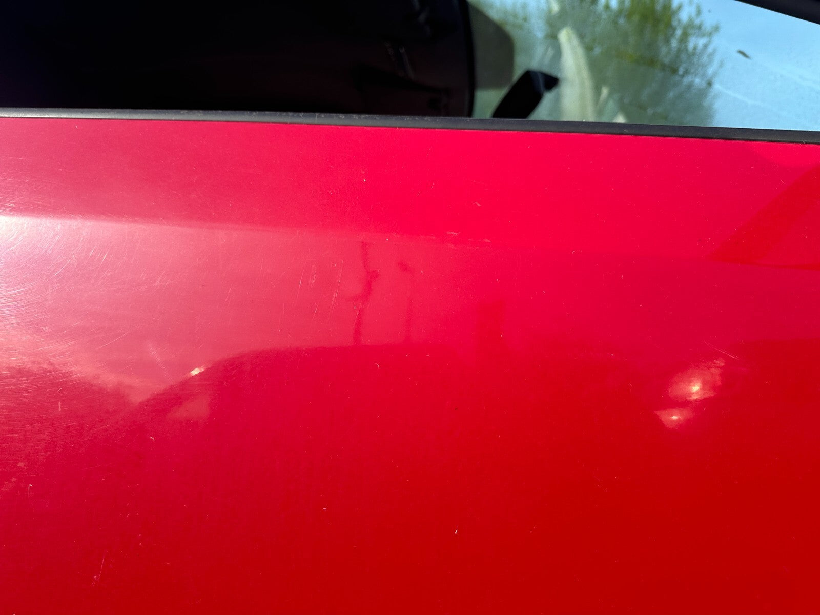 2005 HONDA CIVIC MK7 3 DOOR OS DRIVER SIDE DOOR COMPLETE RED R81