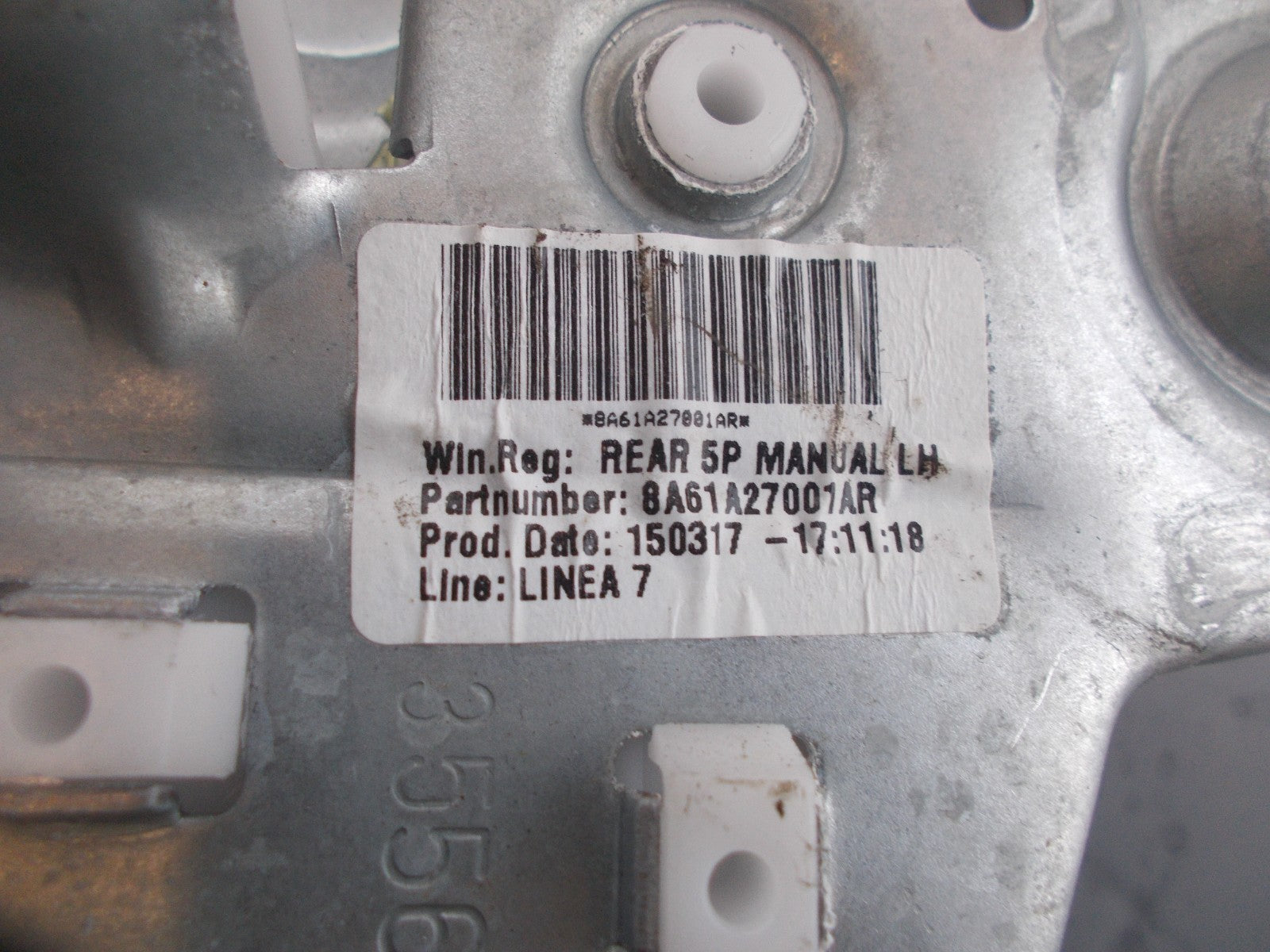 FORD FIESTA MK8 2017-2019 5 DOOR NSR PASSENGER REAR MANUAL WINDOW REGULATOR