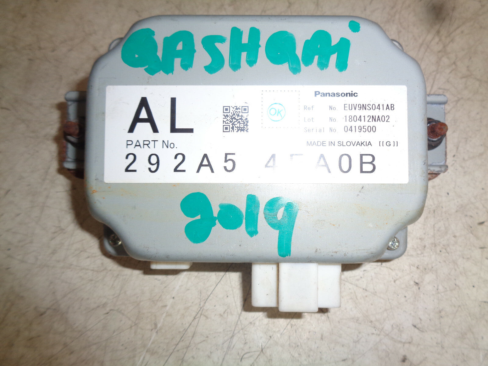 NISSAN QASHQAI J11 MK2 2019 1.2 PETROL VOLTAGE STABILISER ECU MODULE 292A54EA0B