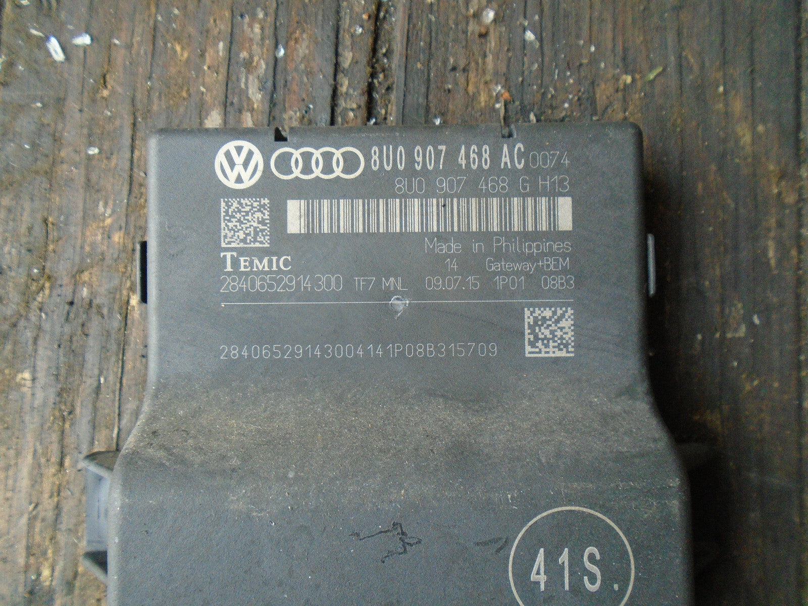 AUDI A1 8X 2015 3 DOOR OS DRIVER SIDE DOOR CONTROL UNIT GATEWAY ECU 8U0907468AC
