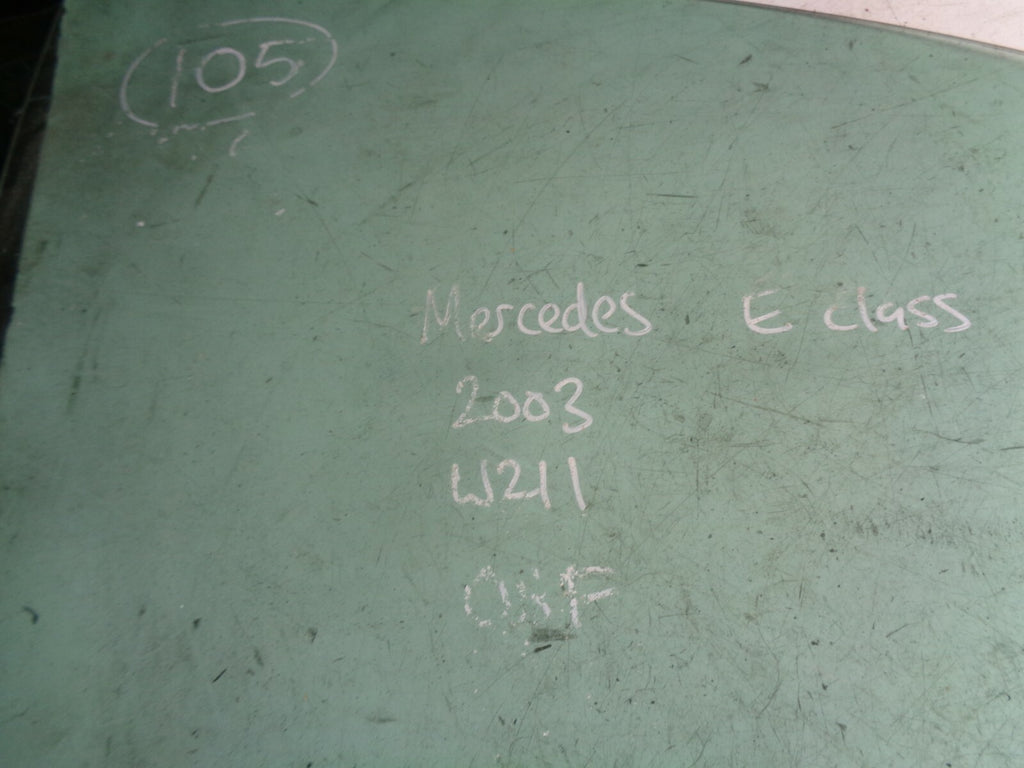 MERCEDES BENZ 2003 W211 OSF DRIVER SIDE FRONT DOOR WINDOW GLASS E143R001025