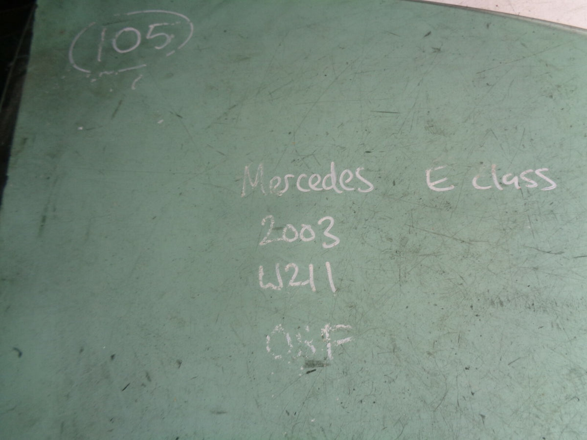 MERCEDES BENZ 2003 W211 OSF DRIVER SIDE FRONT DOOR WINDOW GLASS E143R001025