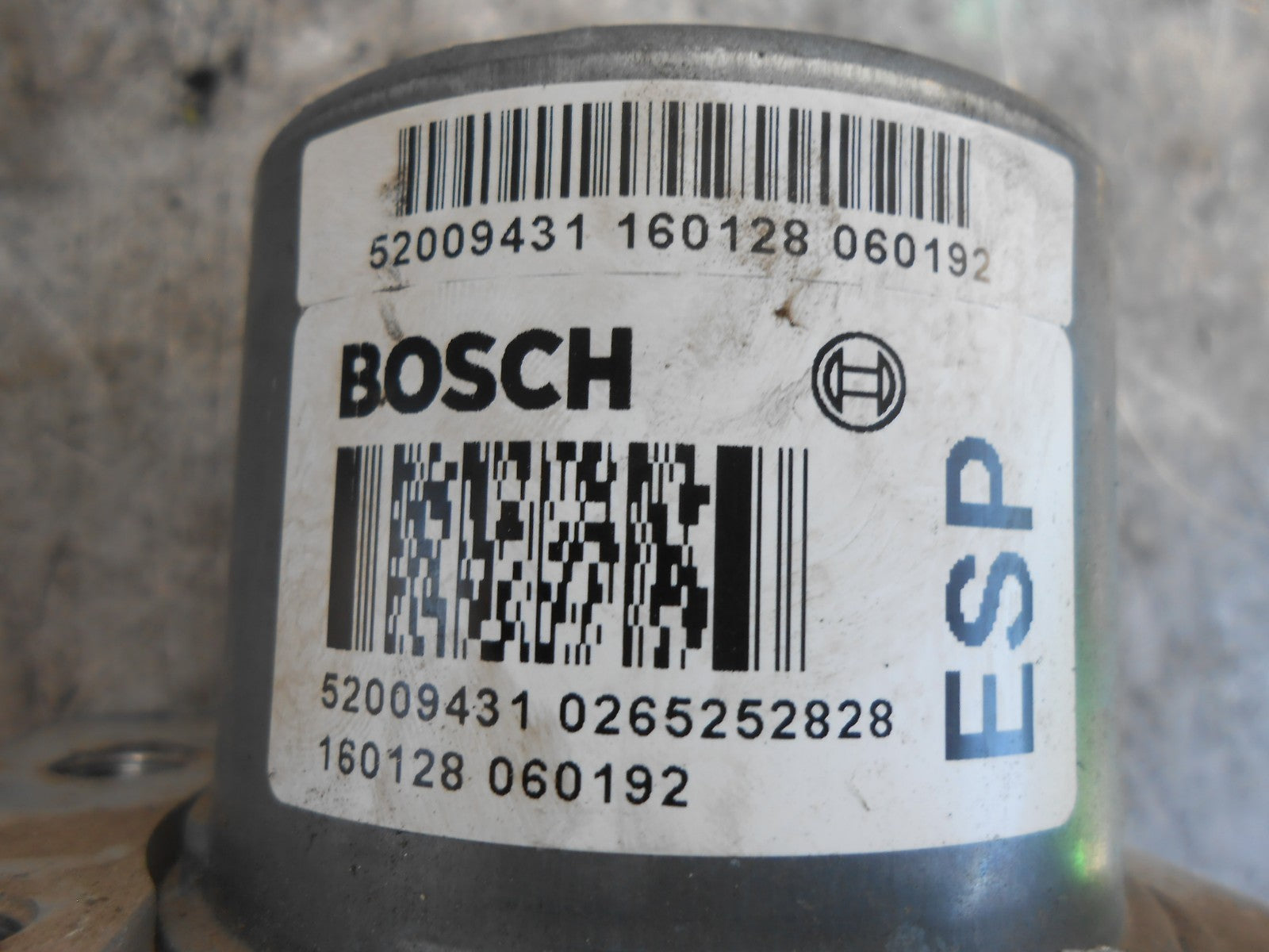 FIAT 500 312 (MK1) 2016 ABS PUMP & CONTROL MODULE 52009431 026525828 0265952304