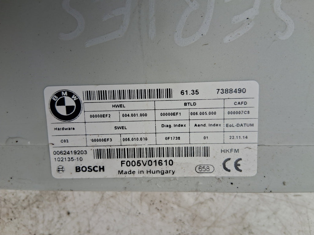 2014 BMW 3 SERIES F30 ELECTRIC CONTROL MODULE 7388490