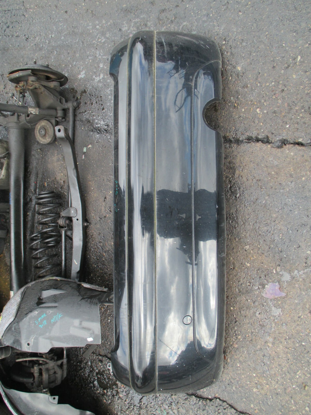 CITROEN C3 2006 COMPLETE REAR BACK BLACK PLASTIC GLOSS BLACK BUMPER