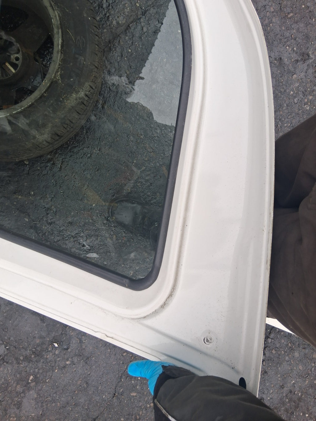2013 FIAT DOBLO MK2 OSF DRIVER SIDE FRONT RIGHT COMPLETE DOOR WITH WING MIRROR