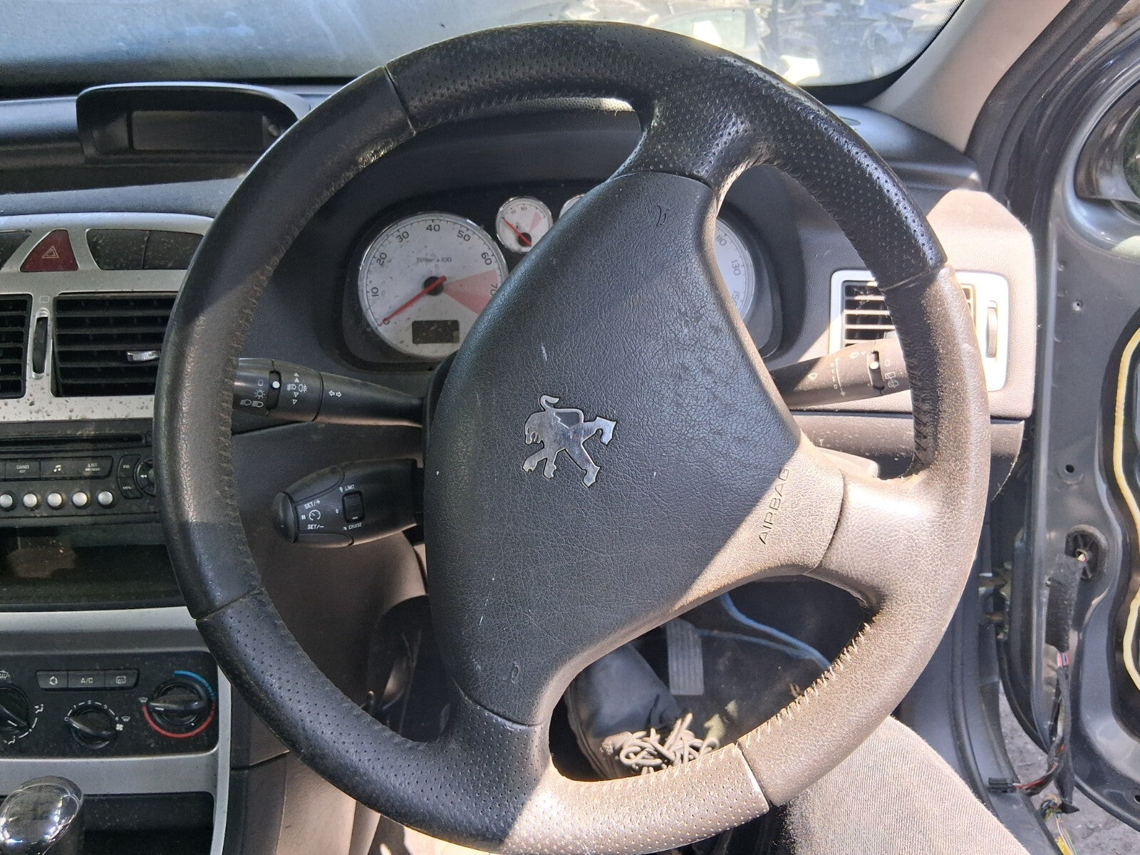 2006 PEUGEOT 307 STEERING WHEEL BLACK
