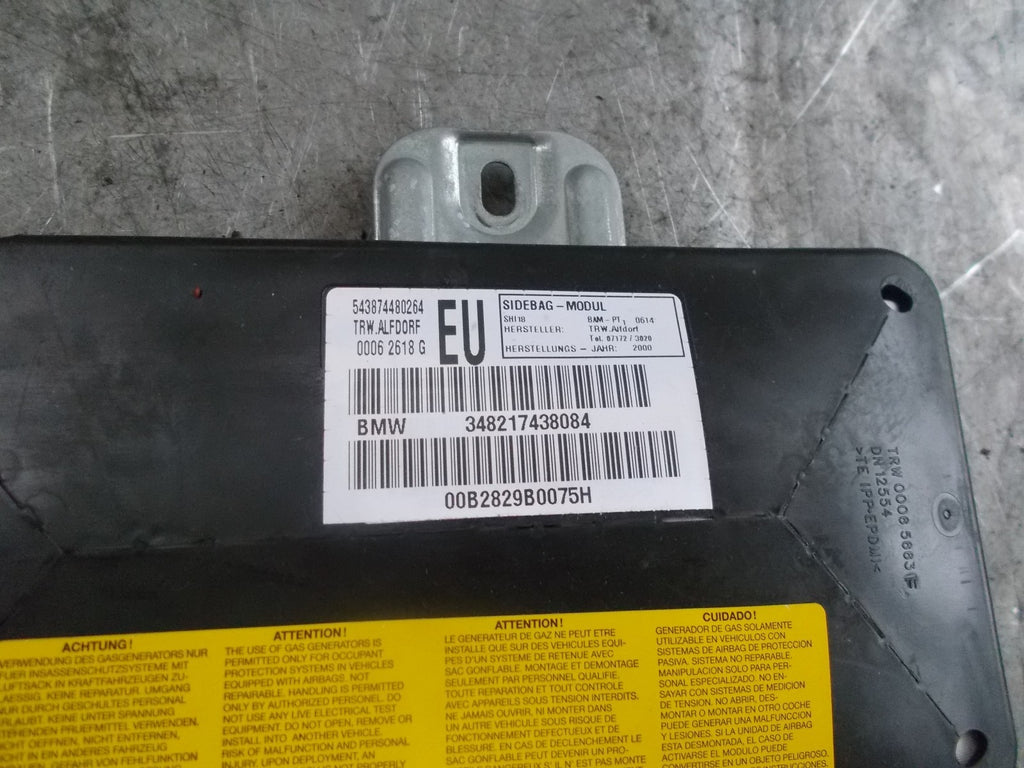 BMW 3 SERIES OS/ DRIVER SIDE FRONT DOOR SAFETY BAG 348217438084