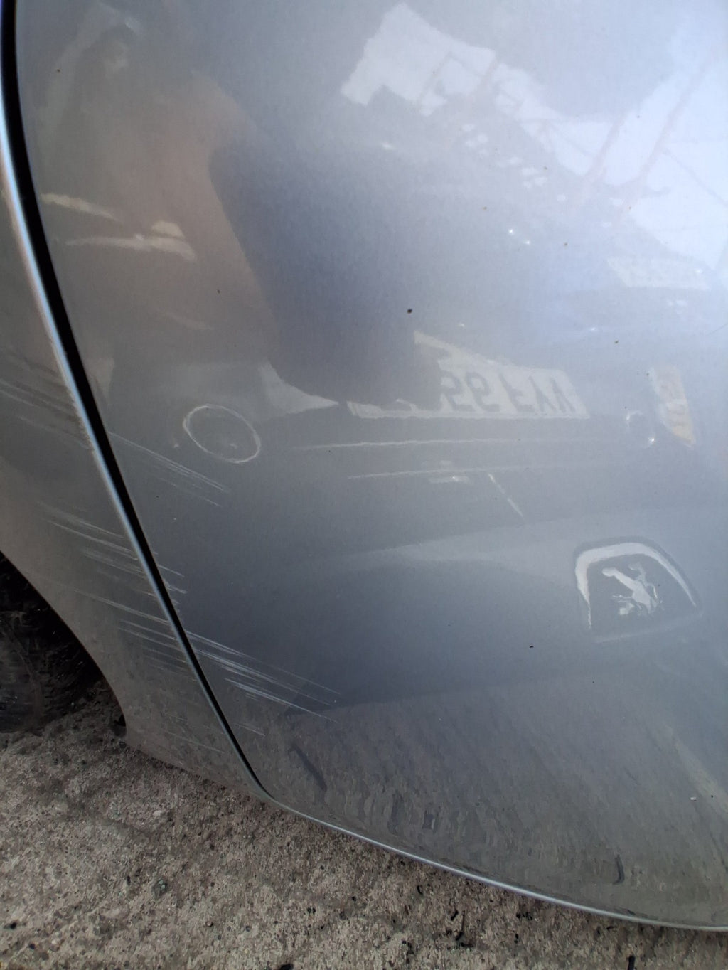 2014 PEUGEOT 308 MK2 HATCH OSR DRIVER SIDE REAR BARE DOOR GRIS ALUMINIUM EZR