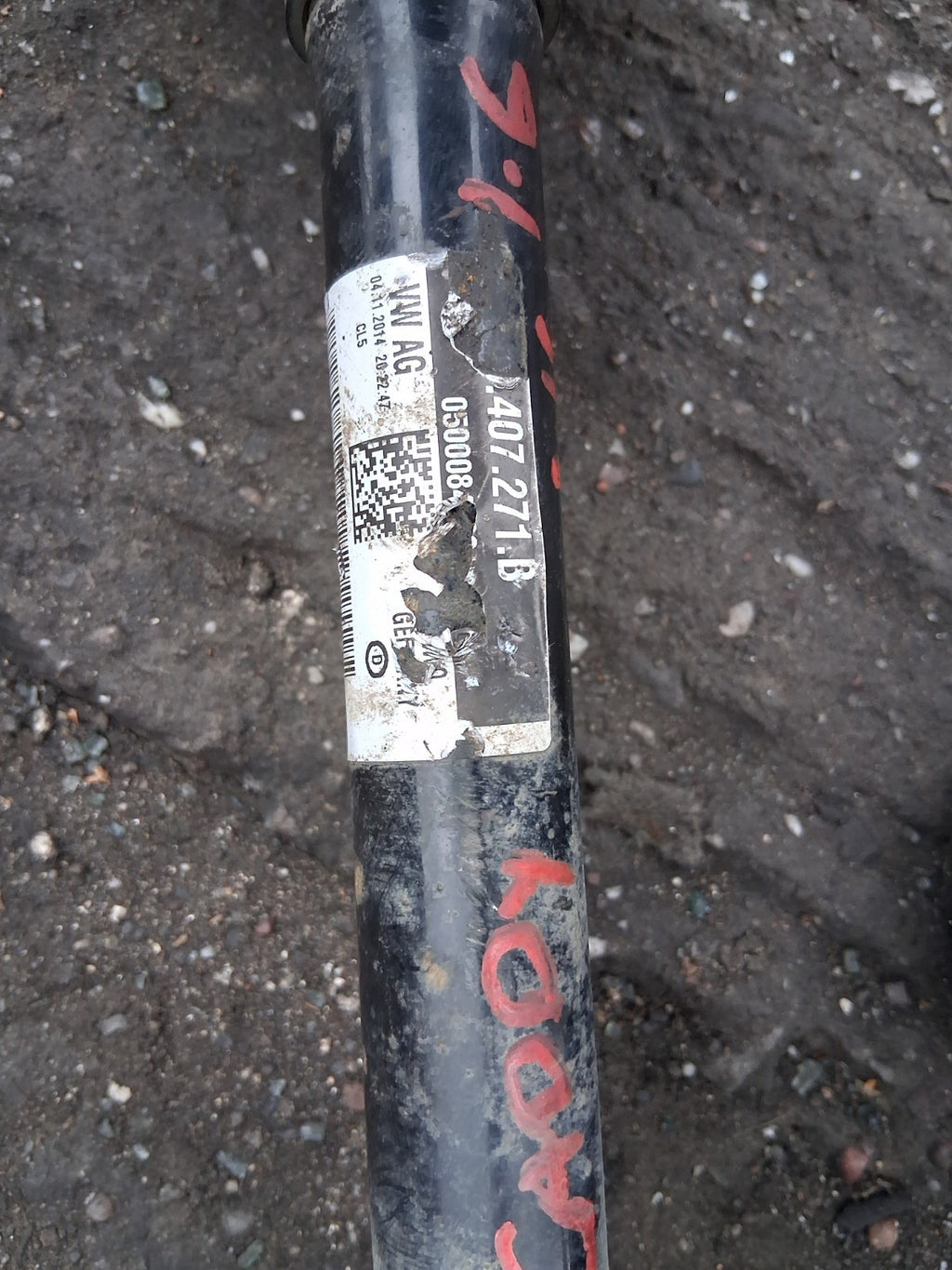 VW VOLKSWAGEN CADDY 2014 1.6 DIESEL TDI NS PASSENGER SIDE DRIVESHAFT 2K3407271B