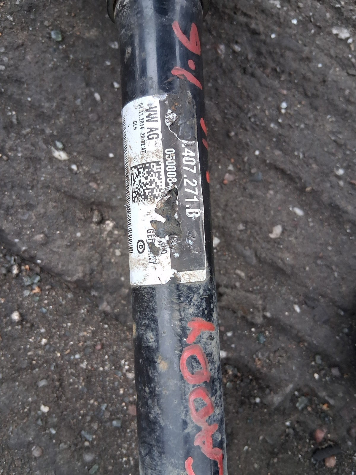 VW VOLKSWAGEN CADDY 2014 1.6 DIESEL TDI NS PASSENGER SIDE DRIVESHAFT 2K3407271B