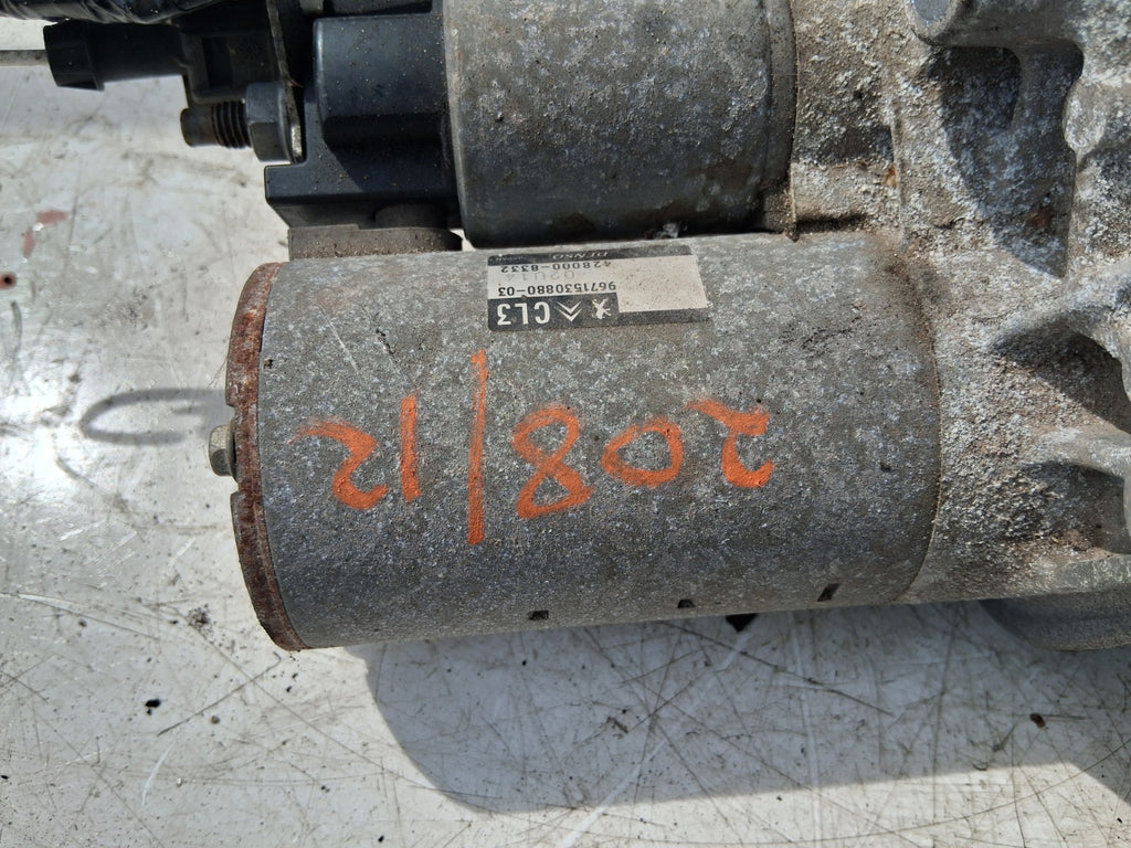 2012 PEUGEOT 208 STARTER MOTOR 9671530880