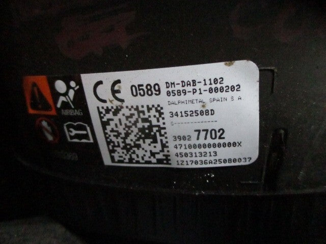 VAUXHALL CORSA E 2017 STEERING WHEEL AIRBAG SAFETY BAG 39027702