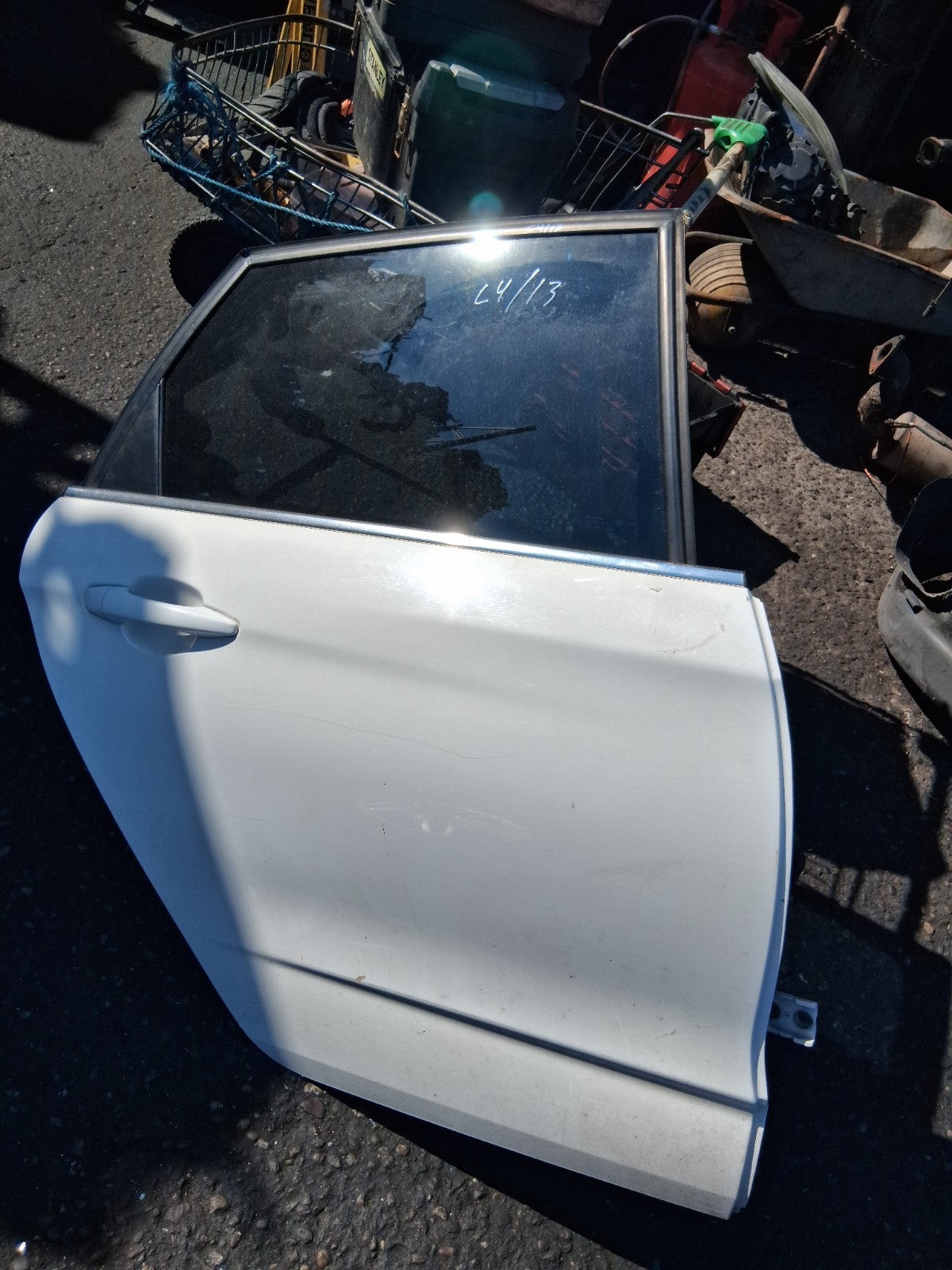 2013 CITROEN C4 MK2 OSR DRIVER SIDE REAR RIGHT COMPLETE DOOR WHITE