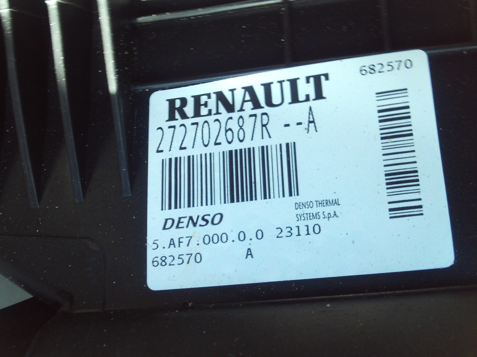 2023 RENAULT MASTER HEATER MATRIX BLOWER MOTOR FAN