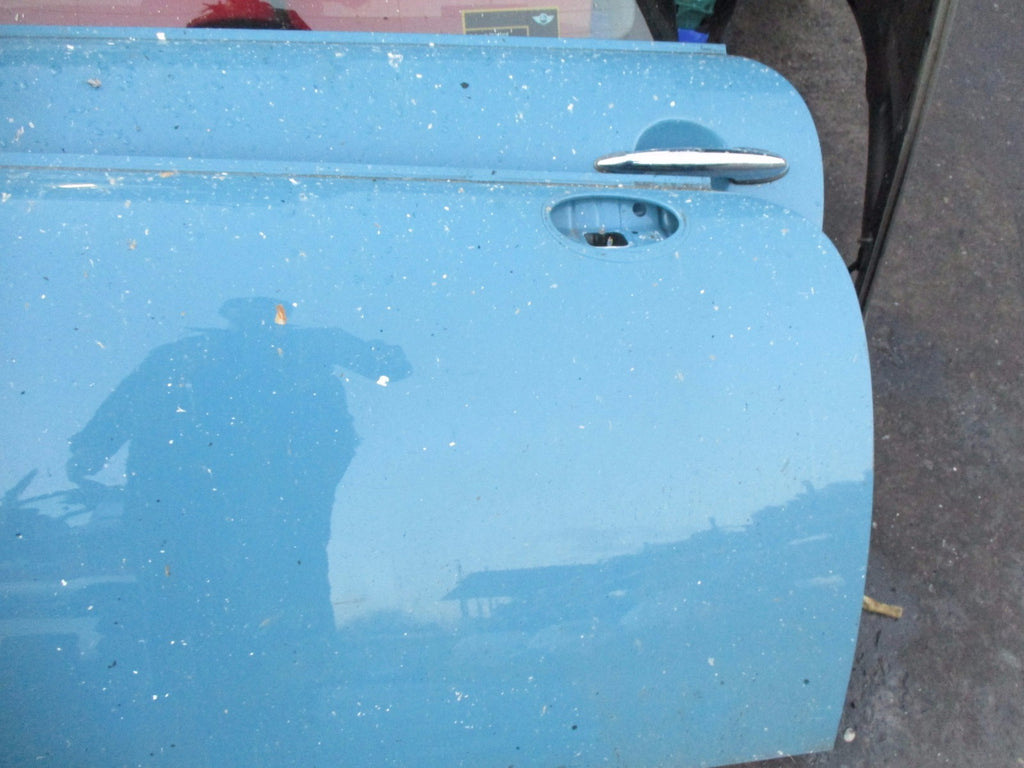 BMW MINI R56 2007 OS DRIVER BARE DOOR SHELL PANEL EXTERIOR HANDLE A74/5 BLUE