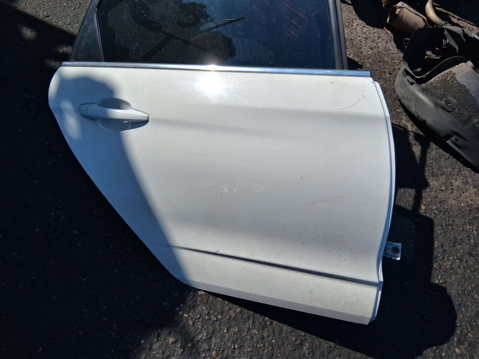 2013 CITROEN C4 MK2 OSR DRIVER SIDE REAR RIGHT COMPLETE DOOR WHITE