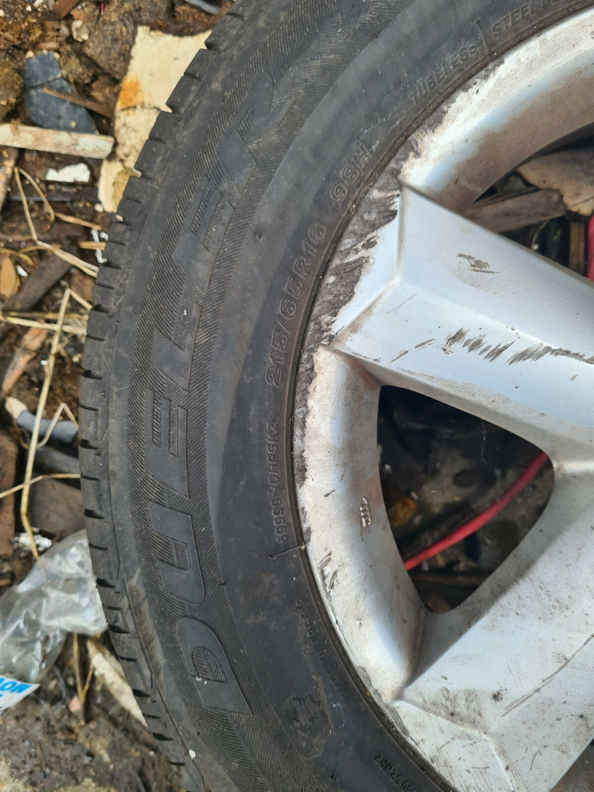 NISSAN QASHQAI MK1 J10 2009 5 SPOKE SPARE ALLOY WHEEL TYRE BRIDGESTONE 215/65R16