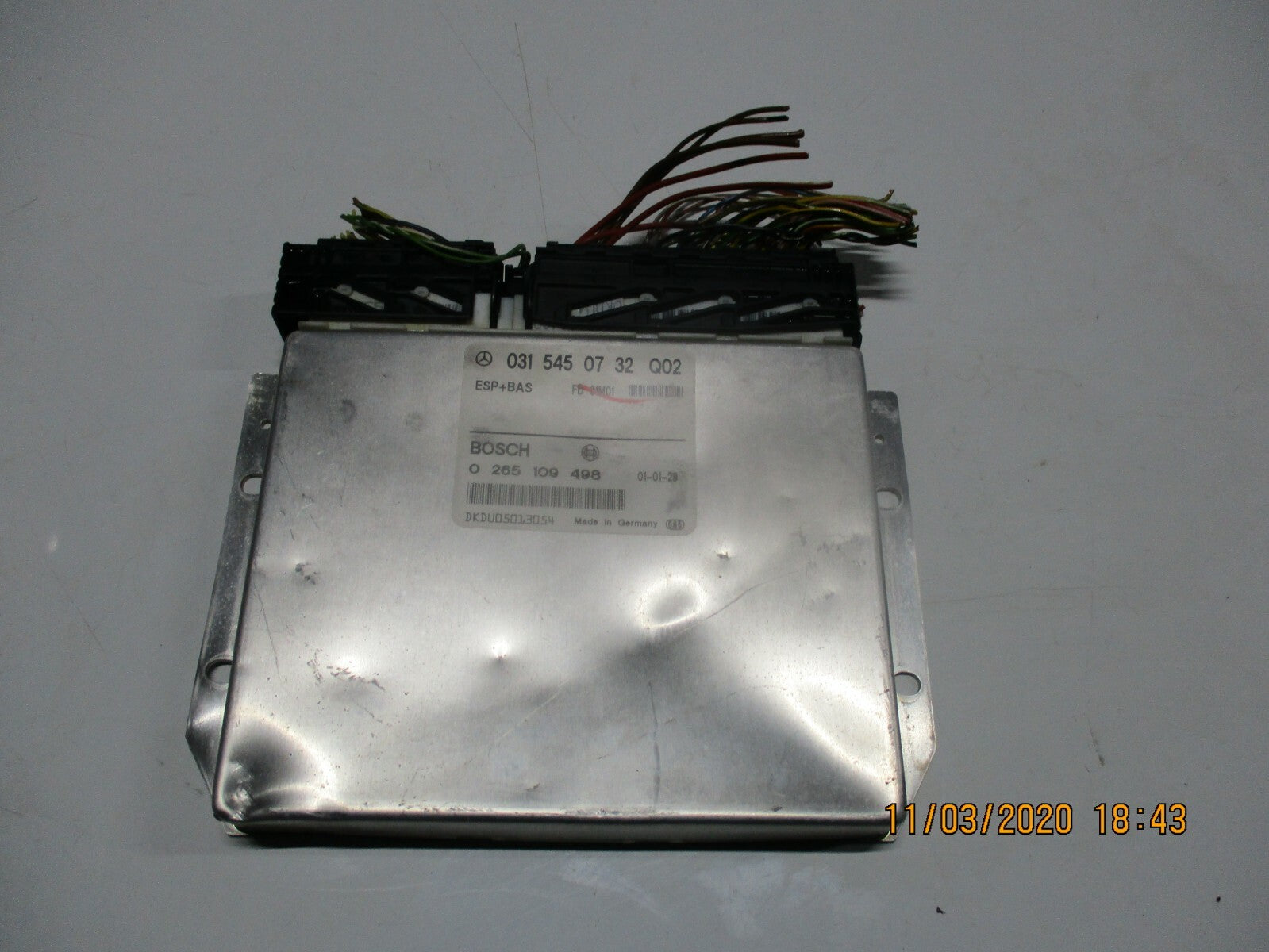 MERCEDES E CLASS 2001 ESP BAS ABS ECU CONTROL MODULE 0315450732 0265109498