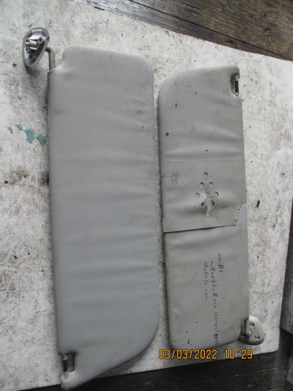 FORD TRANSIT MK7 2009 DRIVER PASSENGER SIDE SUN VISORS PAIR