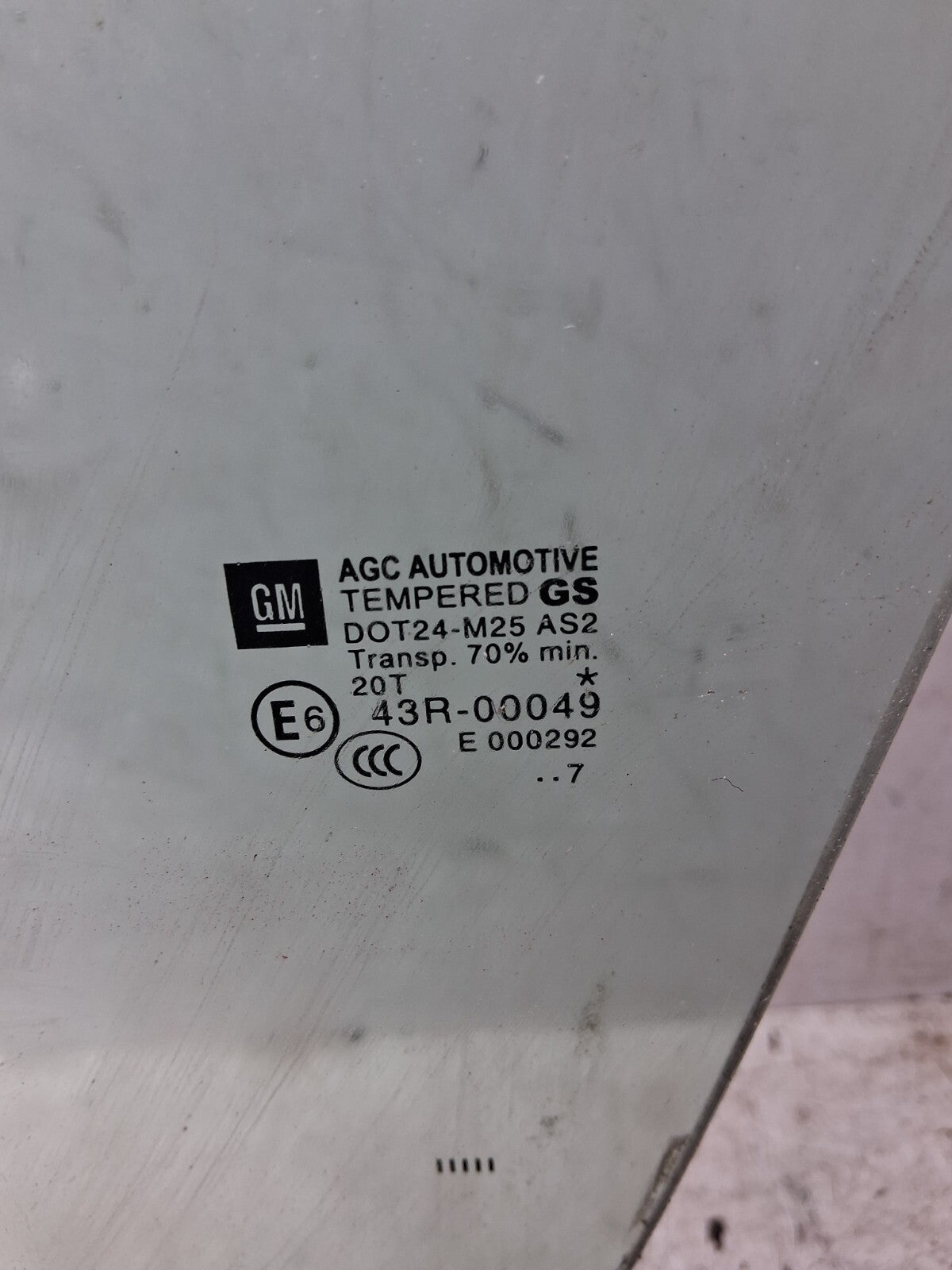 VAUXHALL ZAFIRA C MK3 2017 NSF PASSENGER SIDE FRONT LEFT WINDOW GLASS 43R00049
