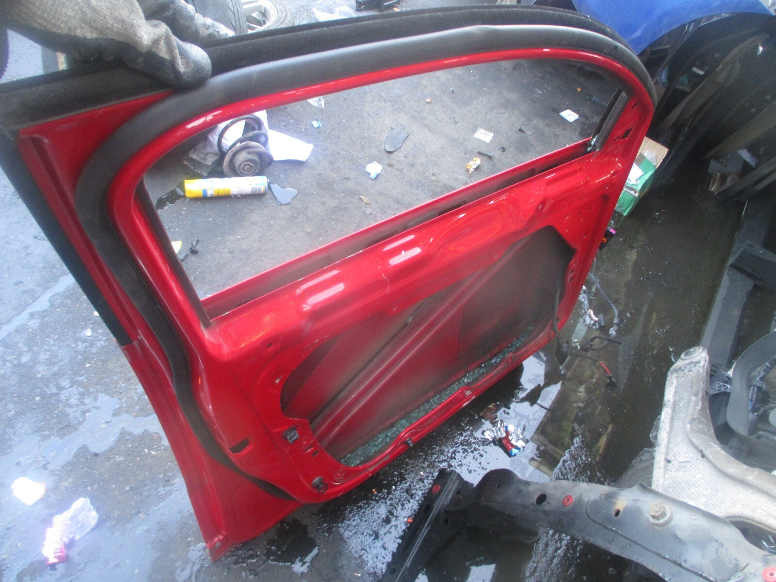 VW VOLKSWAGEN PASSAT B7 2014 NSF PASSENGER FRONT BARE DOOR TORNADO RED LY3B