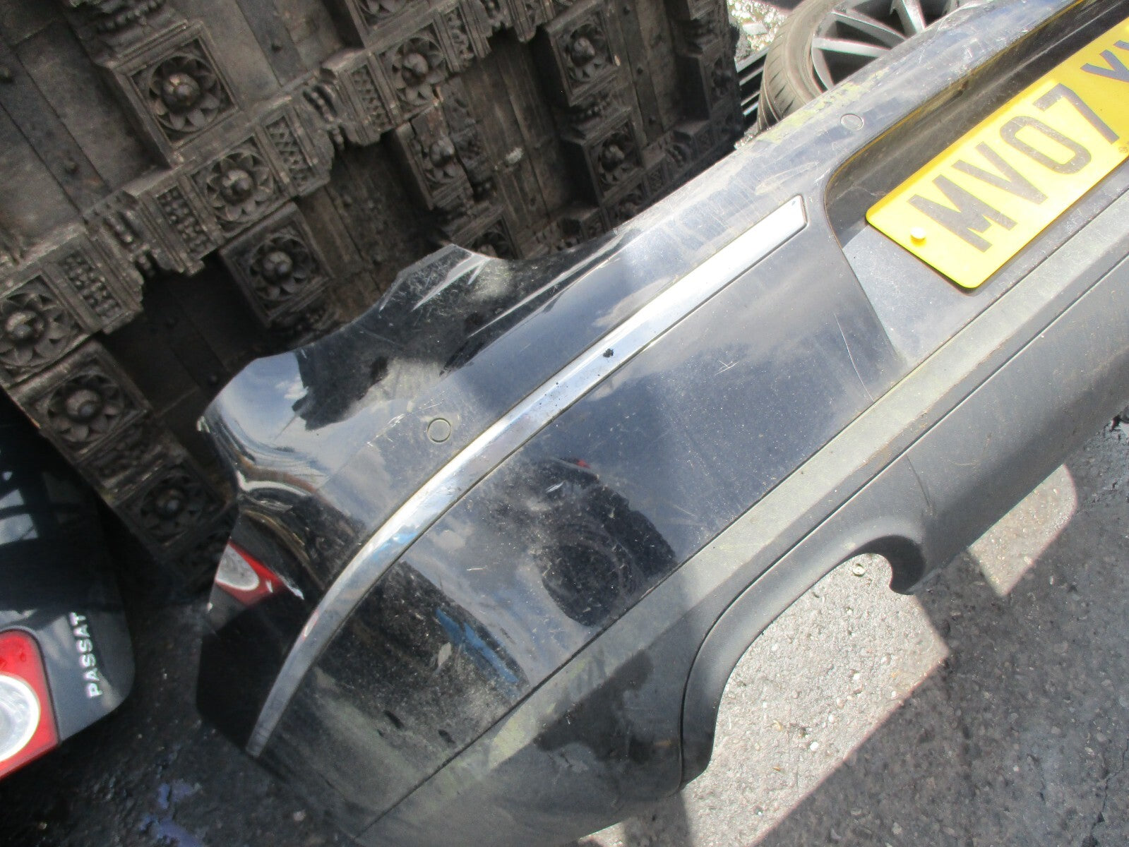VW PASSAT B6 2007 COMPLETE REAR BUMPER BLACK