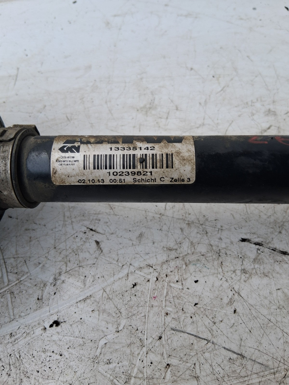 2015 VAUXHALL ASTRA J DRIVESHAFT 13335142