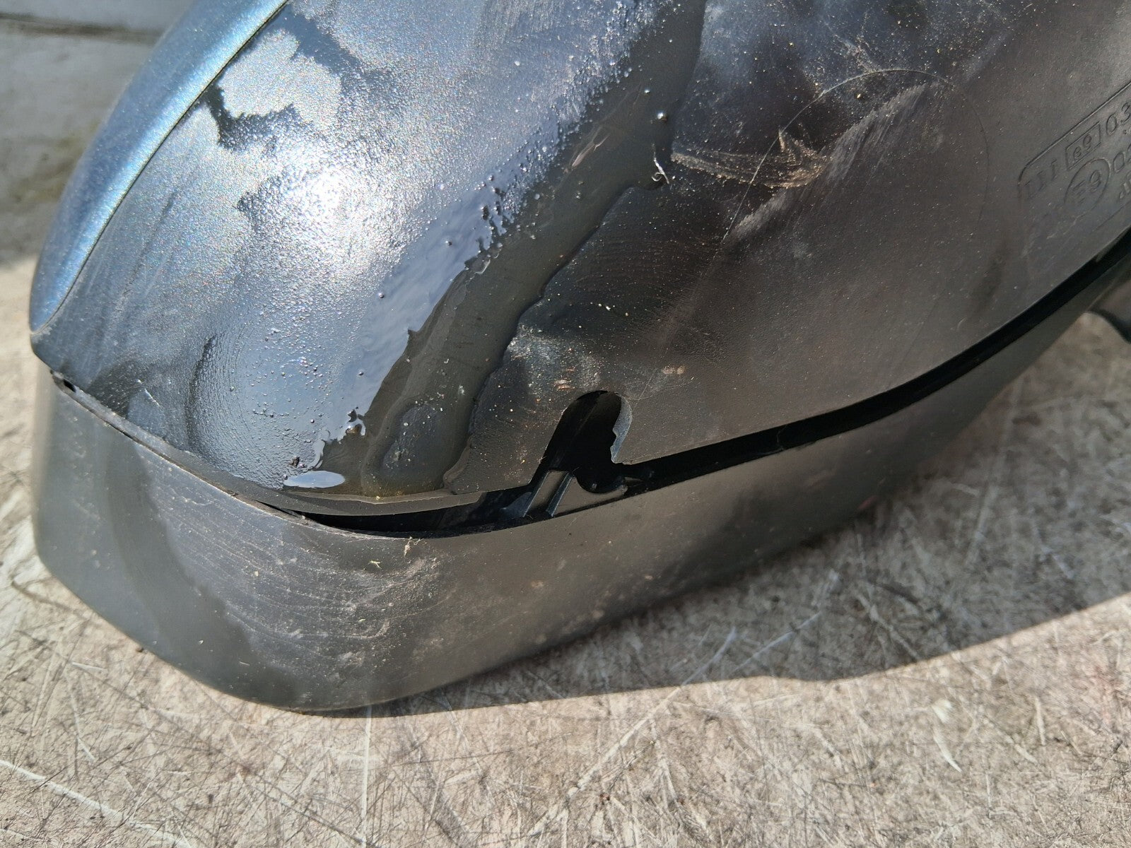 2009 CITROEN C4 GRAND PICASSO OS DRIVER SIDE RIGHT WING MIRROR BLUE 024384