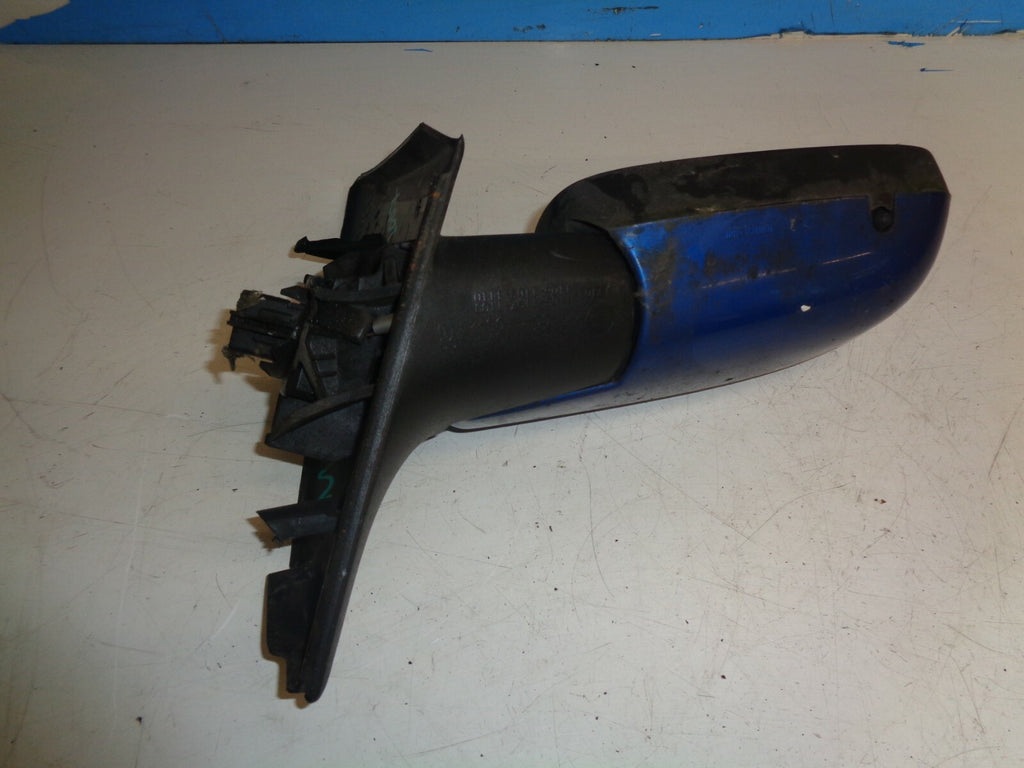 RENAULT MEGANE MK2 2007 OS DRIVER SIDE ELECTRIC WING MIRROR BLUE