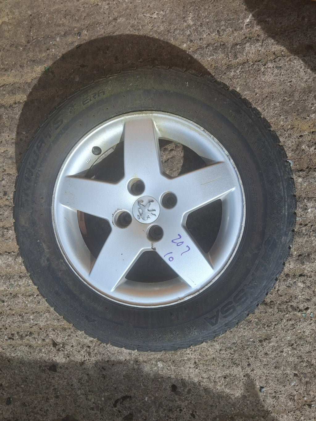 2010 PEUGEOT 207 15 INCH ALLOY WHEEL WITH TYRE 195/65R15