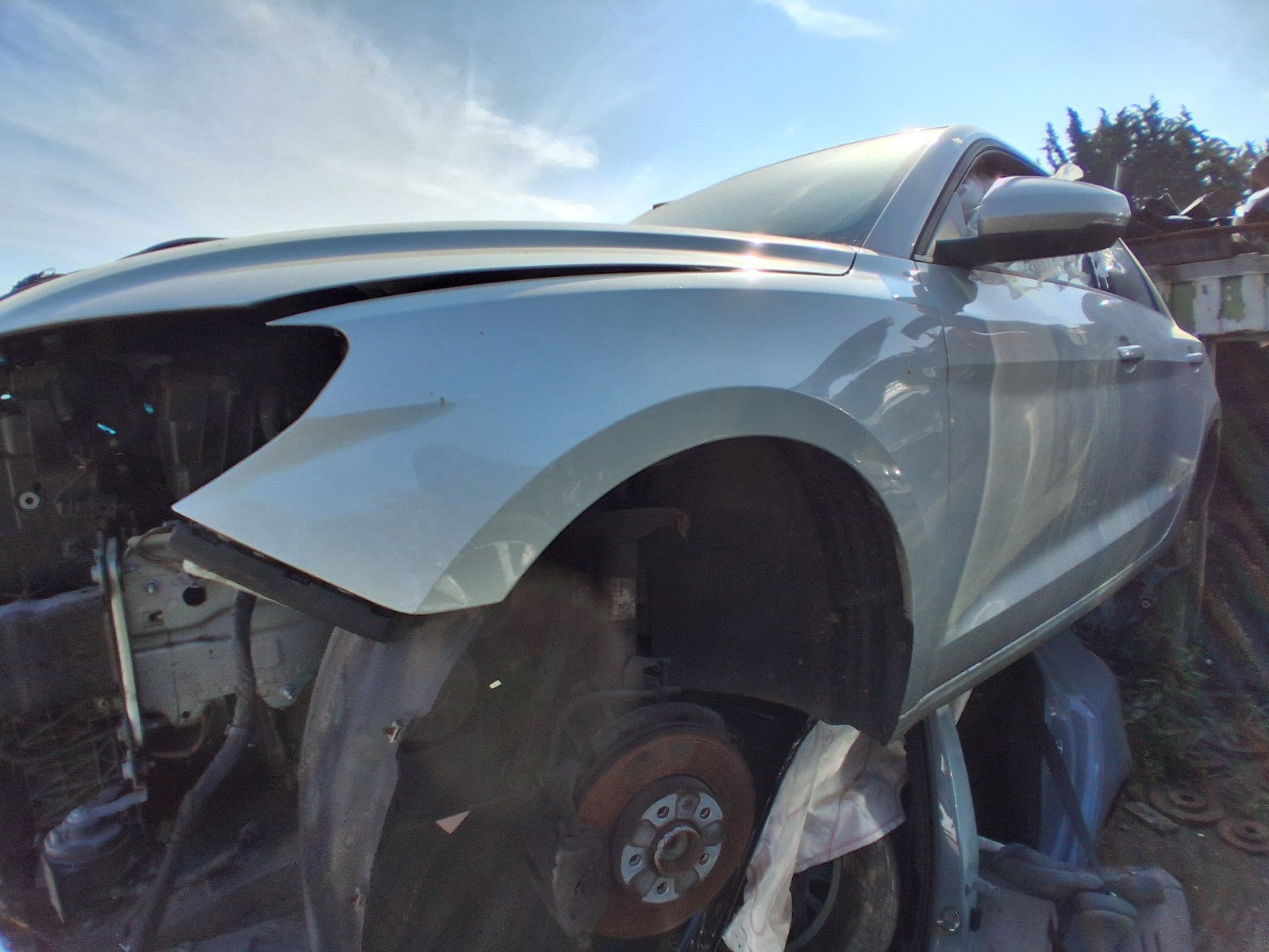 2023 AUDI A1 GB MK2 HATCH NSF PASSENGER FRONT WING PANEL DEW SILVER MET LX7E