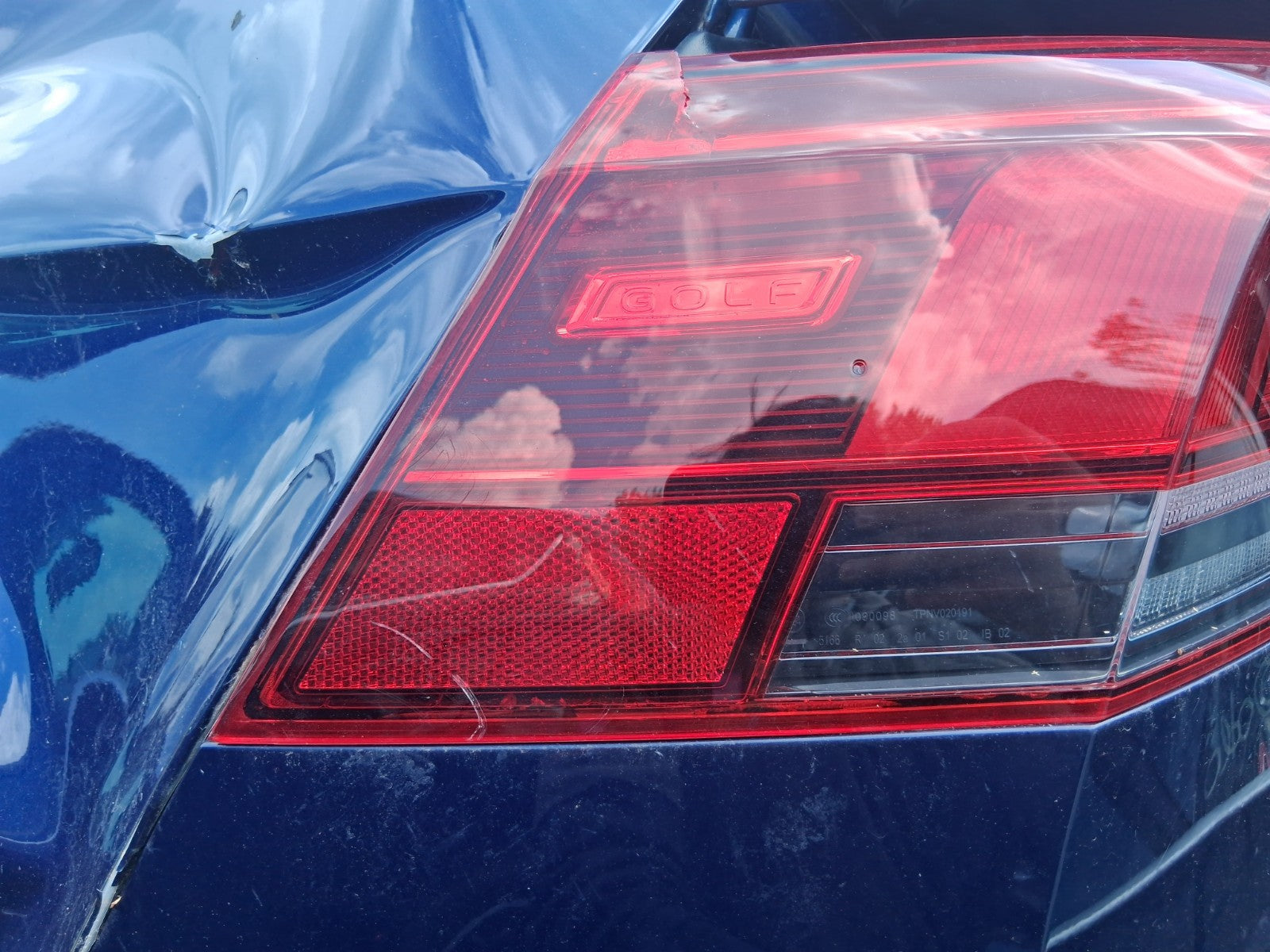 2022 VW VOLKSWAGEN GOLF MK8 R LINE NSR PASSENGER SIDE REAR LEFT OUTER TAIL LIGHT