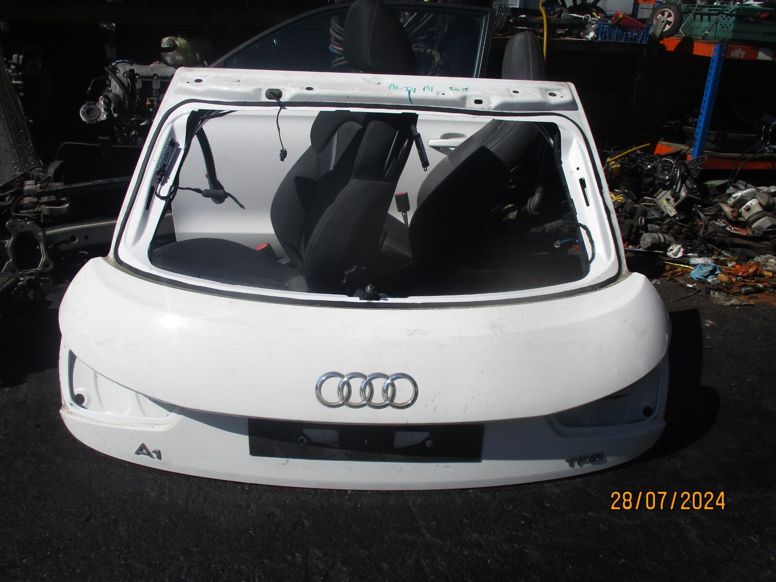 AUDI A1 8X 2018 3 DOOR REAR BOOT LID TAILGATE NO GLASS