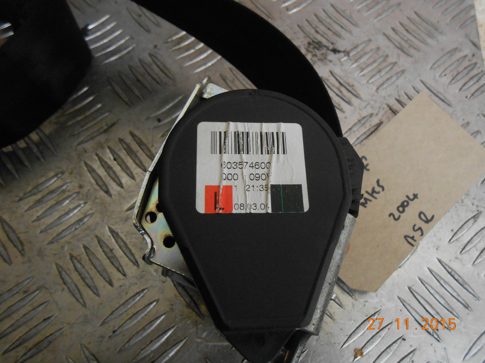 VOLKSWAGEN VW GOLF MK5 2004 3 DR NSR PASSENGER REAR SEAT BELT SEATBELT 603574600