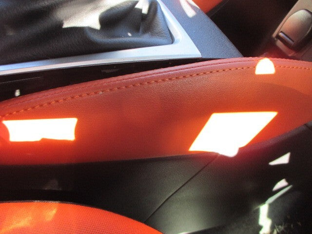 2018 NISSAN MICRA K14 CENTER CONLSOLE LEATHER TRIM SET ORANGE