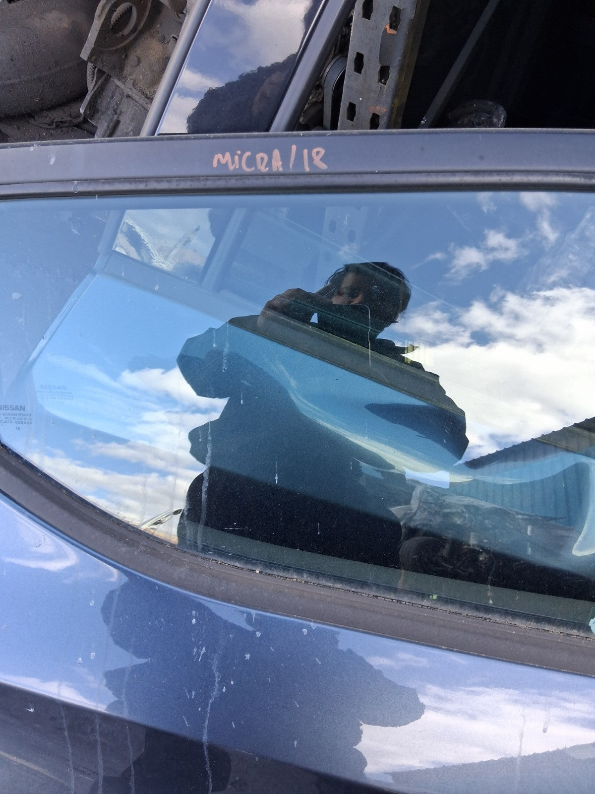 2018 NISSAN MICRA K14 OSR DRIVER SIDE REAR COMPLETE DOOR GREY TITANIUM KPN