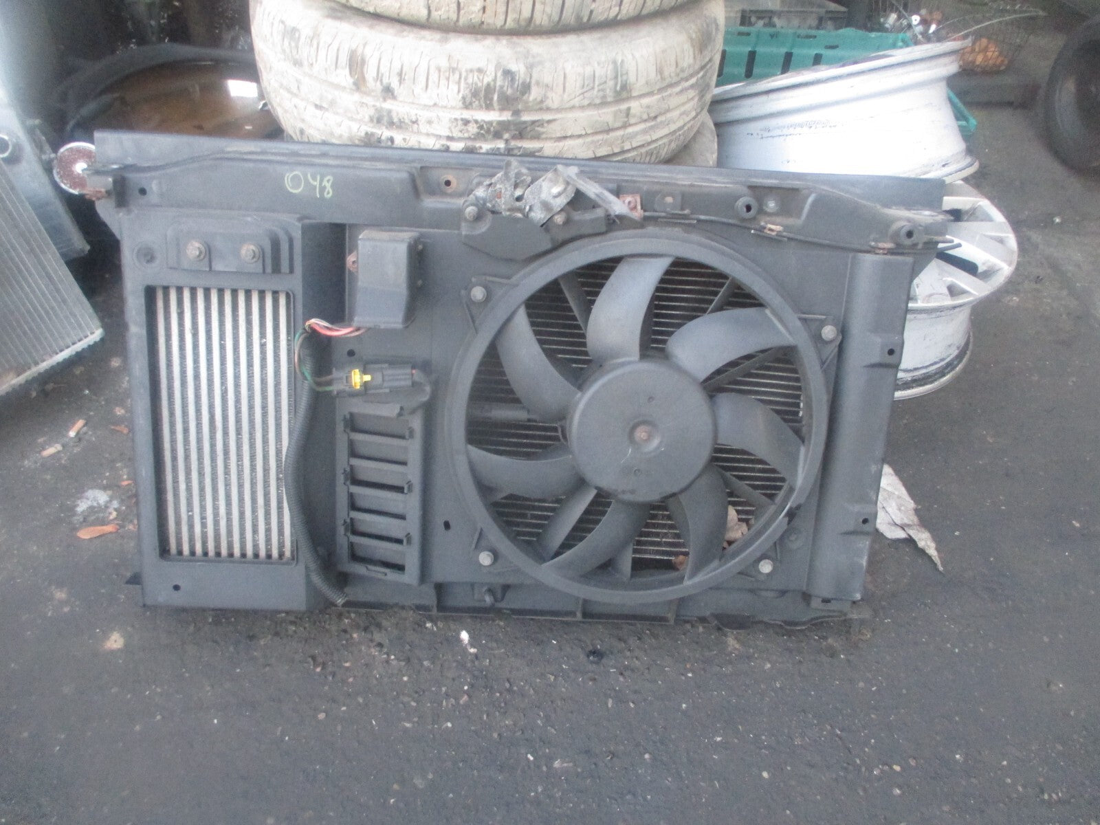 2007 CITROEN C4 RADIATOR FAN INTERCOOLER COWLING RP39