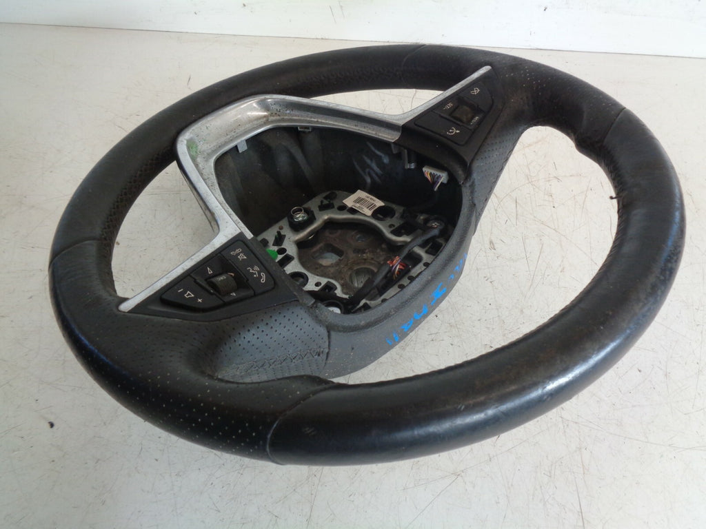 VAUXHALL INSIGNIA MK1 MULTI FUNCTION BLACK LEATHER STEERING WHEEL 13316540