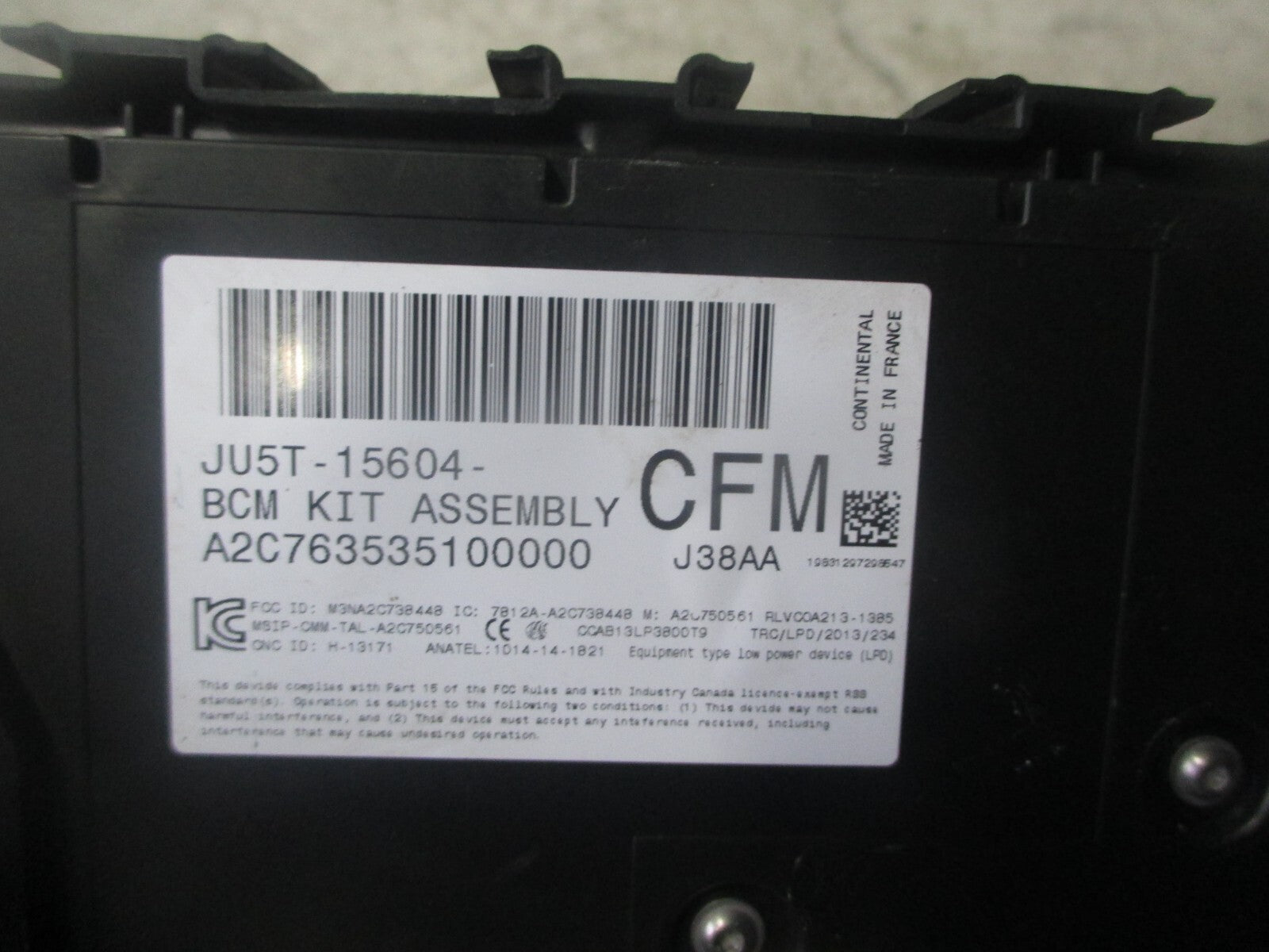 FORD MONDEO MK5 2019 BODY CONTROL MODULE FUSE BOX JU5T15604CFM