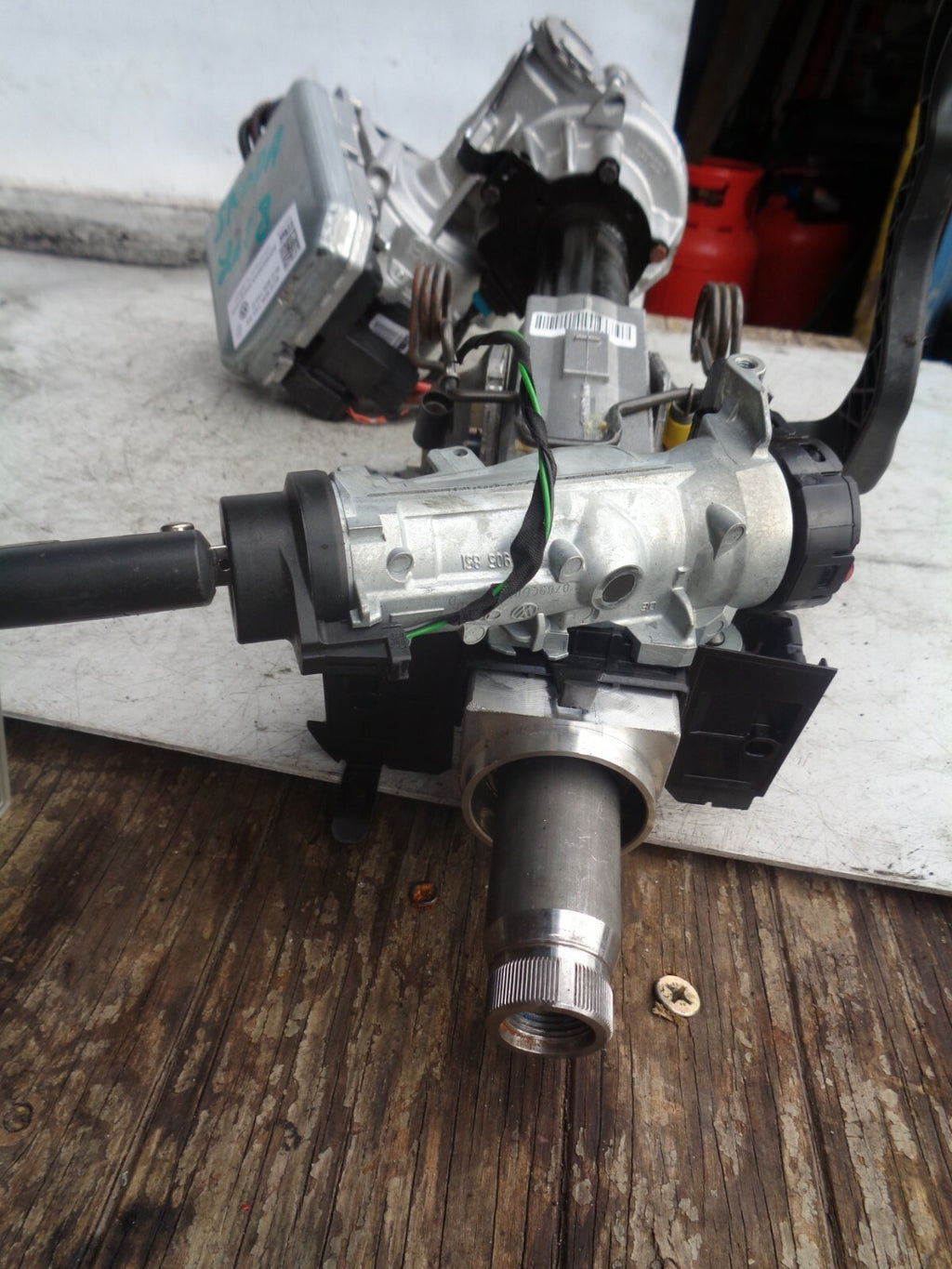 SKODA FABIA 2018 MK3 NJ 1.0 PETROL STEERING COLUMN + KEY 6C2423510BG